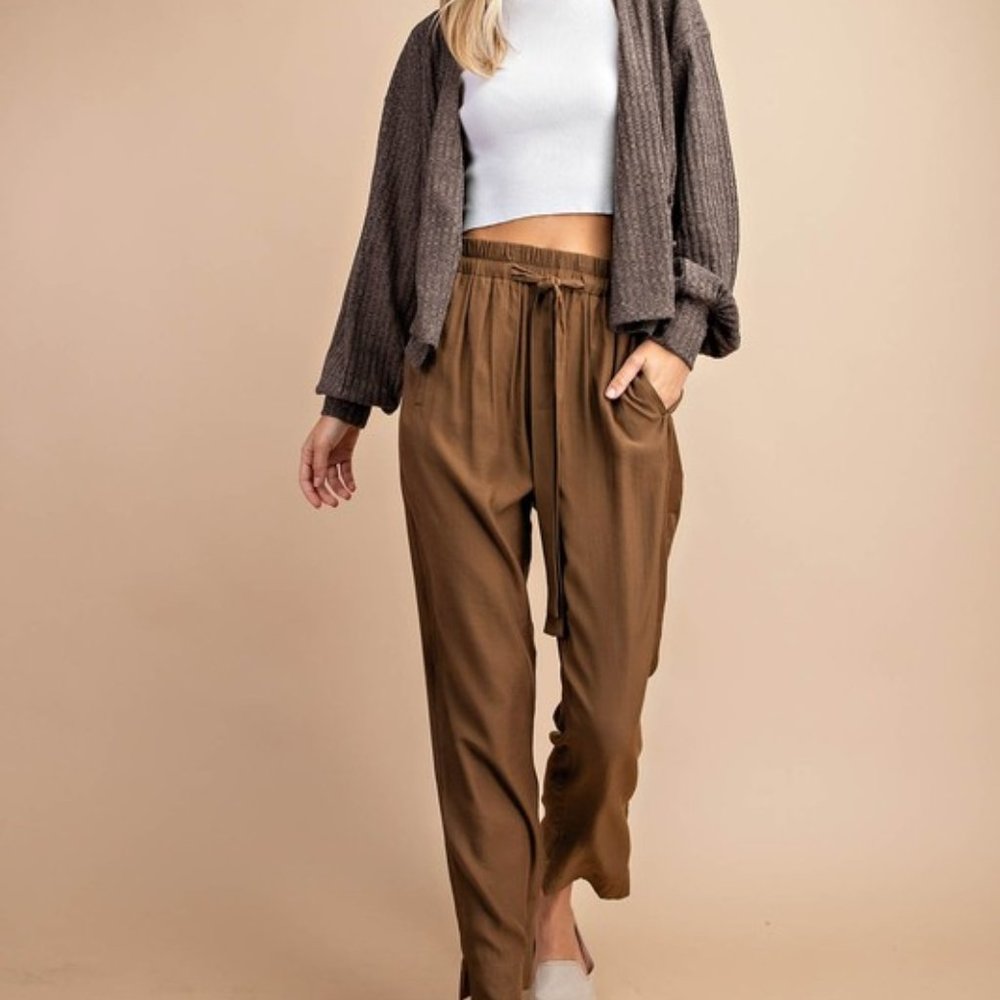 Ribbed Double Button Overlapped V-Neck Top - Picture 3 of 9